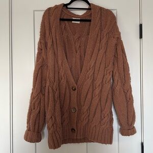 DOEN Baby Alpaca XS/S oversized brown cardigan